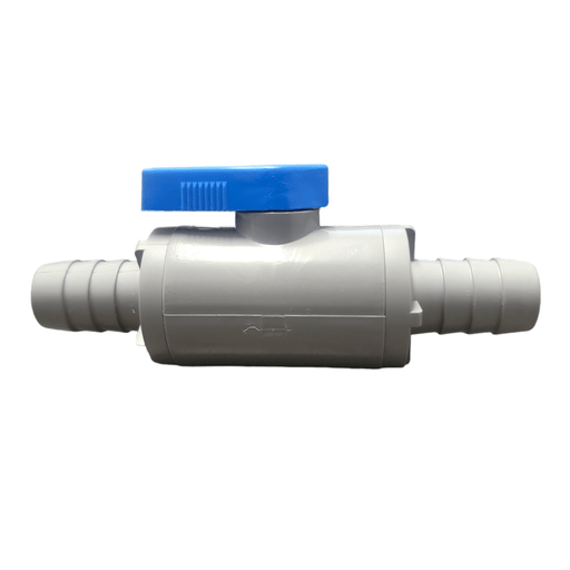1/2" Barb PVC Ball Valve Inline, Seat Material: Buna-N 7126290 Barb PVC Ball Valve Inline SMC