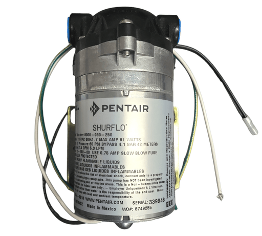 Shurflo 8000-933-250 Diaphragm Pump 3 Chamber 1.4 GPM 115VAC 8000 SERIES Delivery Pumps Shurflo By Pentair