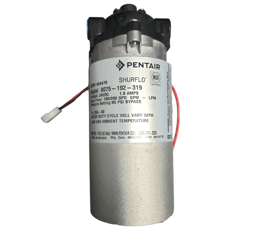 SHURflo 8075-192-319 Brushless DC RO Booster Pump 150-200 GPD 140 PSI 24VDC 8000 SERIES Booster Pump 150-200GPD Shurflo By Pentair