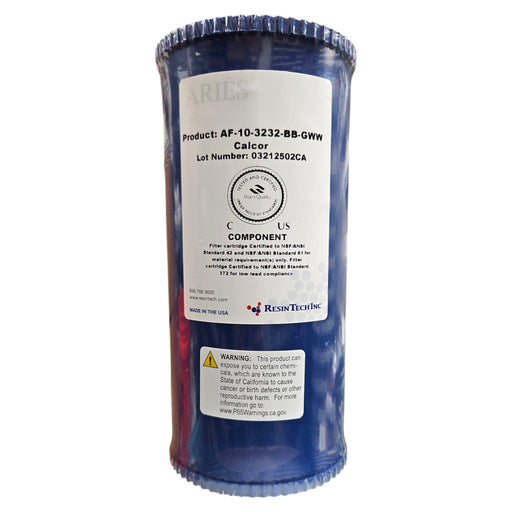Aries Big Blue 50% Calcite-Corosex Filter Cartridge ( AF-10-3232-BB ) Size 4.5"x10" Aries |Calcite, Magnesium, Corosex PH Neutralizer Filters Aries 