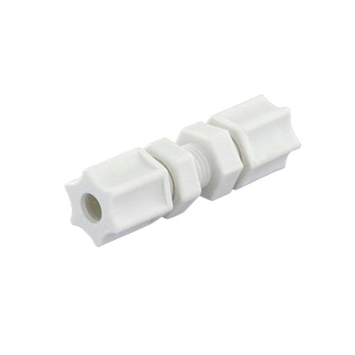 Jaco 20-6-P-PG- Polypropylene Bulkhead Union 3/8" OD Tube x 3/8" OD Tube (206PPG) Polypropylene Bulkhead Union Jaco 1-Pack 