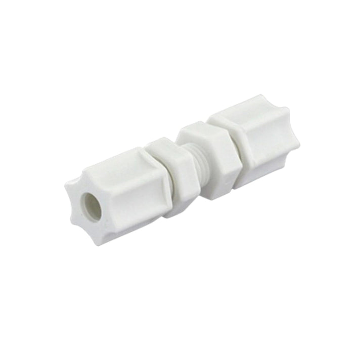 Jaco 20-6-P-PG- Polypropylene Bulkhead Union 3/8" OD Tube x 3/8" OD Tube (206PPG) Polypropylene Bulkhead Union Jaco 1-Pack 