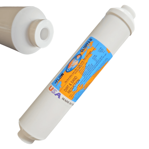 Omnipure CL10PF25-B Dirt & Sand Reduction 10"x 2" for 1/4" NPT Dirt & Sand Removal 1/4"FPT Omnipure 1 Pack