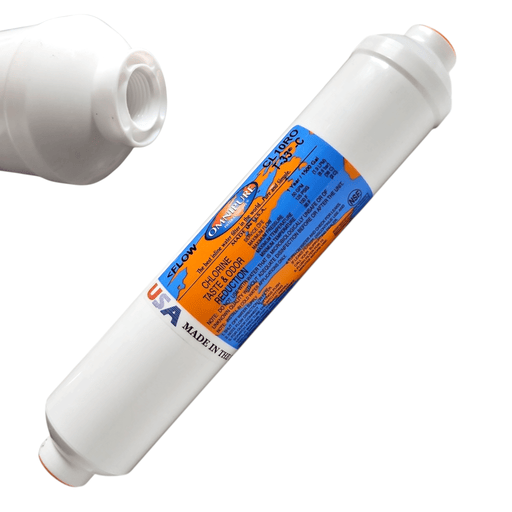 Omnipure CL10ROT33-C GAC Inline Filter, Carbon GAC - 10 x 2 3/8"FPT Filter GAC| Chlorine |3/8" Female FPT Omnipure 1 Pack