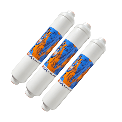 Omnipure CL10ROT33-C GAC Inline Filter, Carbon GAC - 10 x 2 3/8"FPT Filter GAC| Chlorine |3/8" Female FPT Omnipure 3 Pack