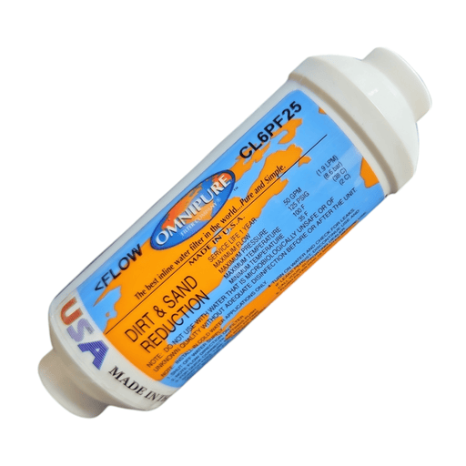 Omnipure CL6PF25 Dirt & Sand Reduction 6" x 2" for 1/4" NPT Omnipure 6"Dirt & Sand Reduction Omnipure 