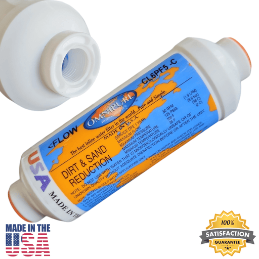 Omnipure CL6PF5-C Dirt & Sand Reduction 6" x 2" for 3/8" NPT Omnipure 6"Dirt & Sand Reduction Omnipure 1 Pack 