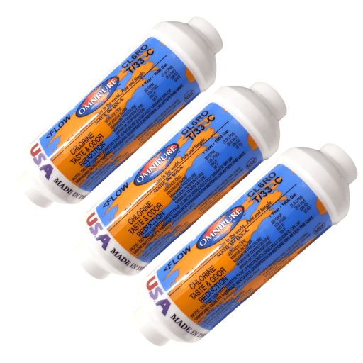 Omnipure CL6ROT33-C Carbon filter for Chlorine and Taste 6"x 2" for 3/8" FPT GAC/Chlorine /Taste 1/4" FPT & 3/8"FPT Omnipure 3 Pack