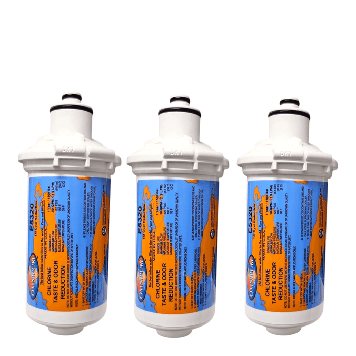 Omnipure E5320 Water Filter 6"x2.5" Diameter E-Series Carbon Block 1M E-Series|Carbon Filters|6"length Omnipure 3 Pack 