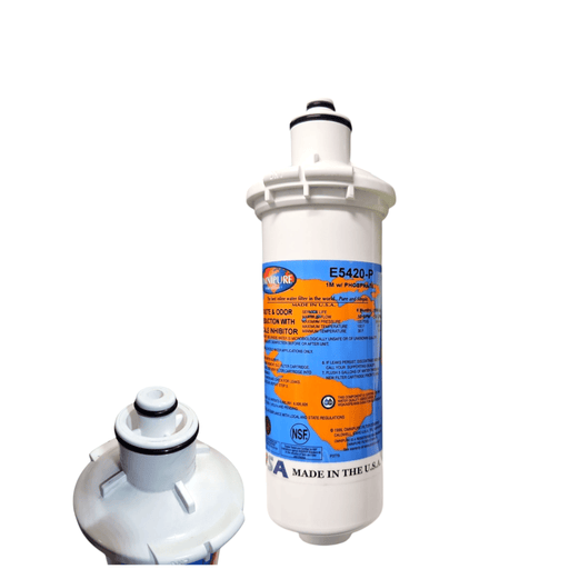 Omnipure E5420-P 8"x2.5" E-Series 1Mic Carbon Block 1oz Phosphate Scale Inhibitor Filter Carbon + Phosphate|Chlorine & Scale Inhibitor 8" Omnipure 1 Pack 