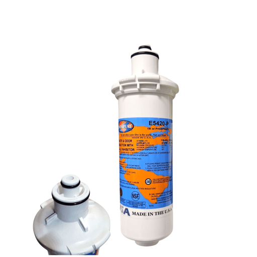 Omnipure E5420-P 8"x2.5" E-Series 1Mic Carbon Block 1oz Phosphate Scale Inhibitor Filter Carbon + Phosphate|Chlorine & Scale Inhibitor 8" Omnipure 1 Pack