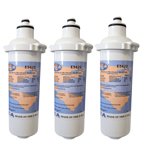 Omnipure E5422 Water Filter 8"x2.5" Diameter E-Series Carbon Block 5M E-Series|Carbon Filters|8"length Omnipure 3 Pack 
