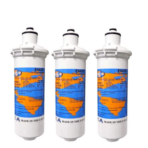 Omnipure E5428 Water Filter 8"x2.5" Diameter E-Series Carbon Block E-Series|Carbon Filters|8"length Omnipure 3 Pack 