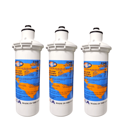 Omnipure E5486 8"x2.5" E-Series GAC 2oz. Phosphate Scale Inhibitor Filter Carbon + Phosphate|Chlorine & Scale Inhibitor 8" Omnipure 3 Pack 