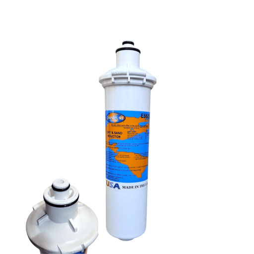 Omnipure E5505 10"x2.5" 5 Mic Carbon Block Water Filter E-Series Sediment Filter|Dirt Sand Reduction 10" Omnipure 1 Pack 