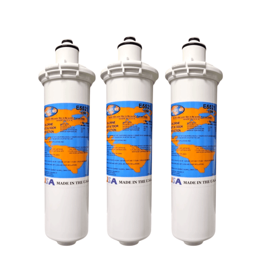 Omnipure E5521 10"x2.5" E-Series 10 Mic Carbon Block Filter Carbon| Chlorine Taste & Reduction 10" Omnipure 3 Pack 