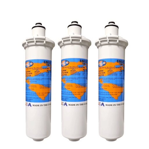 Omnipure E5521 10"x2.5" E-Series 10 Mic Carbon Block Filter Carbon| Chlorine Taste & Reduction 10" Omnipure 3 Pack