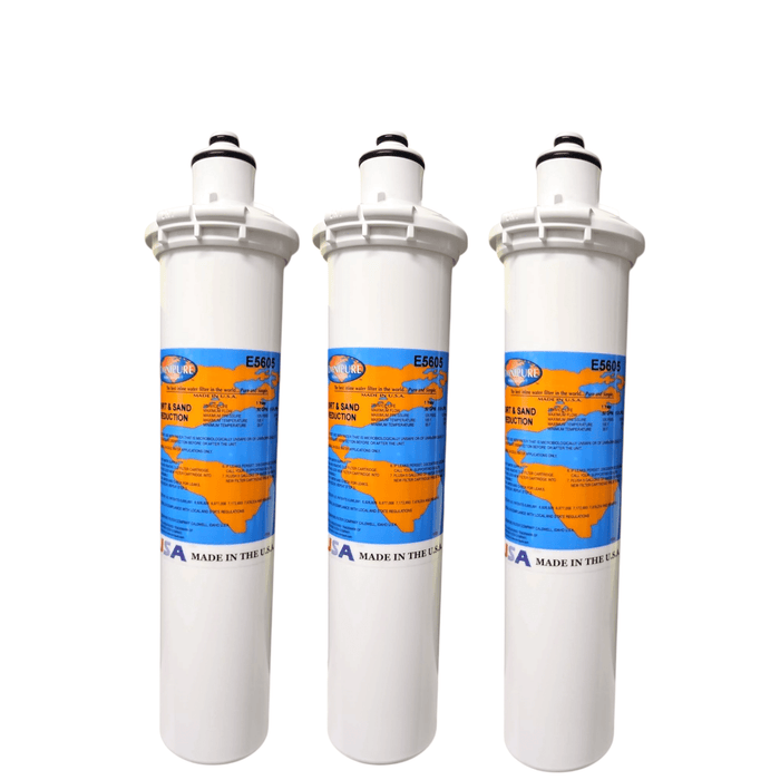 Omnipure E5605 12"x2.5" 5 Mic E-Series Sediment Water Filter Sediment Filter|Dirt Sand Reduction 12" Omnipure 3 Pack 
