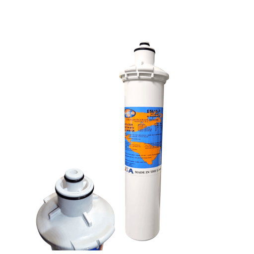Omnipure E5615-P 12"x2.5" E-Series 1Mic Carbon Block Phosphate Scale Inhibitor Filter Carbon + Phosphate|Chlorine & Scale Inhibitor 10" Omnipure 1 Pack 