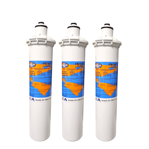 Omnipure E5615-P 12"x2.5" E-Series 1Mic Carbon Block Phosphate Scale Inhibitor Filter Carbon + Phosphate|Chlorine & Scale Inhibitor 10" Omnipure 3 Pack 