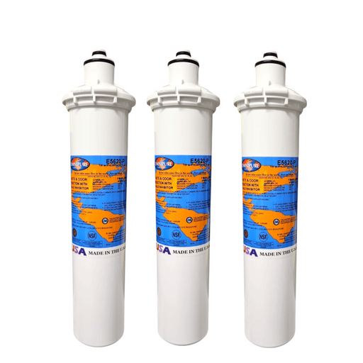 Omnipure E5620-P 12"x2.5" E-Series 1Mic Carbon Block Phosphate Scale Inhibitor Filter Carbon + Phosphate|Chlorine & Scale Inhibitor 12" Omnipure 3 Pack