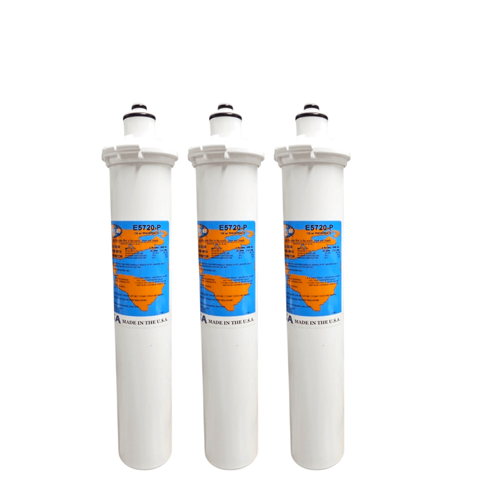 Omnipure E5720-P 14"x2.5" E-Series 1 Mic Carbon Block 4oz Phosphate Filter Carbon + Phosphate|Chlorine & Scale Inhibitor 14" Omnipure 3 Pack 