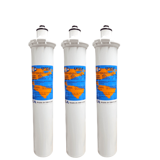 Omnipure E5721-P 14"x2.5" E-Series 10 Mic Carbon Block, Phosphate Scale Inhibitor Filter Carbon + Phosphate|Chlorine & Scale Inhibitor 14" Omnipure 3 Pack