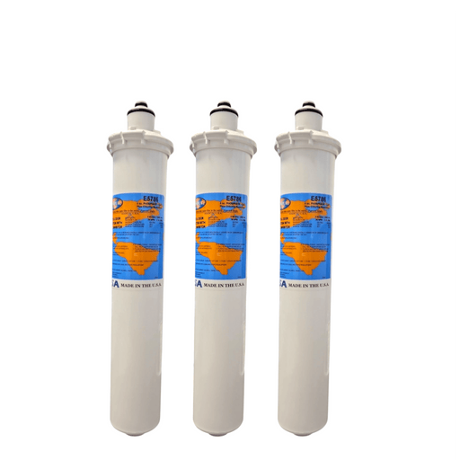 Omnipure E5786 14"x2.5" E-Series GAC / 4oz Phosphate Scale Inhibitor Filter Carbon + Phosphate|Chlorine & Scale Inhibitor 14" Omnipure 3 Pack