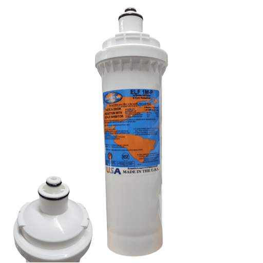 ELF 1M-P Omnipure 4" x 12.5" 1 Mic Carbon Block Filter (Everpure-Compatible) ELF | Carbon| Chlorine Reduction Omnipure 1 Pack 