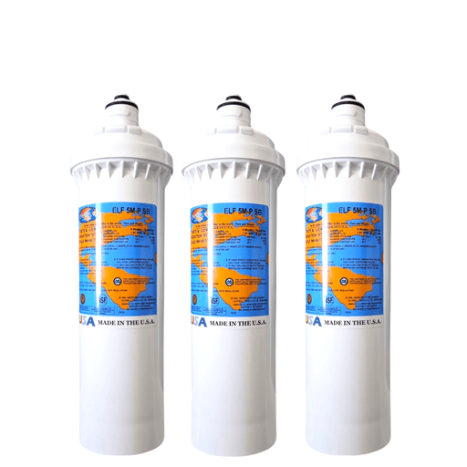 ELF 5M-P SB Omnipure 4" x 12.5" 5 Mic Carbon Block Filter (Everpure-Compatible) ELF | Carbon + Phosphate Omnipure 3 Pack 