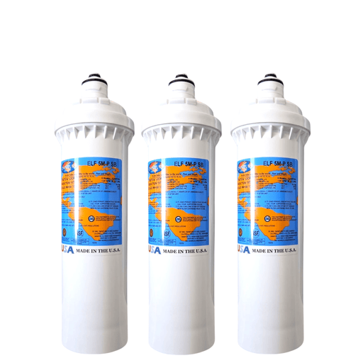 ELF 5M-P SB Omnipure 4" x 12.5" 5 Mic Carbon Block Filter (Everpure-Compatible) ELF | Carbon + Phosphate Omnipure 3 Pack