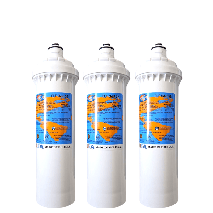 ELF 5M-P SB Omnipure 4" x 12.5" 5 Mic Carbon Block Filter (Everpure-Compatible) ELF | Carbon + Phosphate Omnipure 3 Pack 