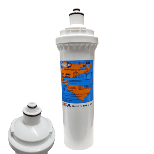 ELF 5M-SED Omnipure 4" x 12.5" 5 Mic Carbon Block Filter (Everpure-Compatible) ELF-Series |Sediment Filter| Dirt & Sand Reduction Omnipure 1 Pack