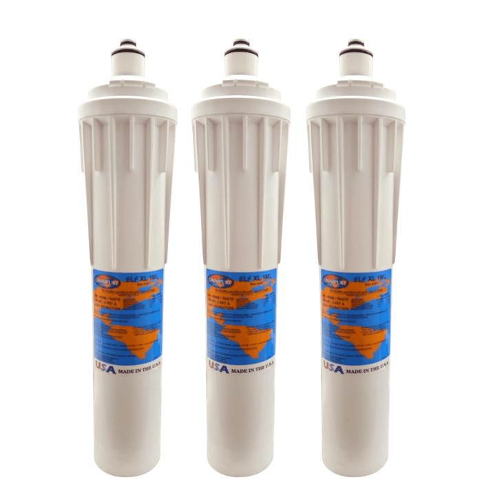 Omnipure ELF XL-1ML 1 Mic Carbon Block Water Filter 15" (Everpure-Compatible) Carbon+KDF|Chlorine Taste Reduction Omnipure 3 Pack 