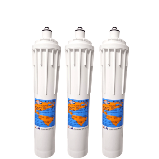 Omnipure ELF XL 1ML-KDF 1 Mic Carbon Block Water Filter 15" ( Everpure-Compatible) Carbon+KDF|Chlorine Taste Reduction Omnipure 3 Pack 