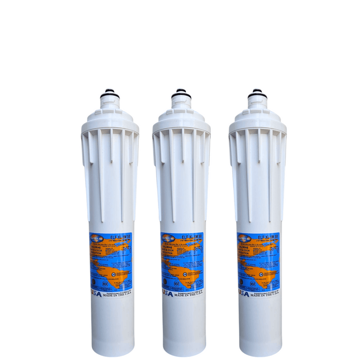 Omnipure ELF XL 1M SB 1 Mic Carbon Block Water Filter 15" (Everpure-Compatible) Carbon| Chlorine Taste & Reduction Omnipure 3 Pack 