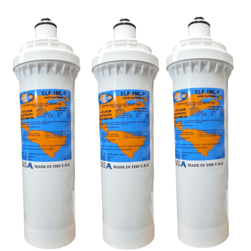 ELF 1ML-P Omnipure 4" x 12.5" 1 Mic Carbon Block Filter (Everpure-Compatible) ELF | Carbon| Chlorine Reduction Omnipure 3 Pack 