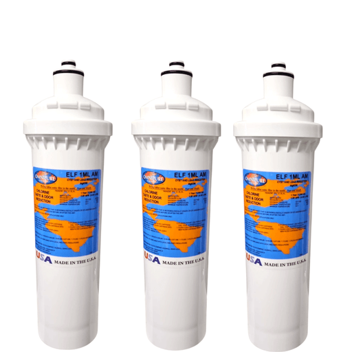 ELF 1ML-AM Omnipure 4" x 12.5" 1 Mic Carbon Block Filter (Everpure-Compatible) ELF | Carbon| Chlorine Reduction Omnipure 3 Pack