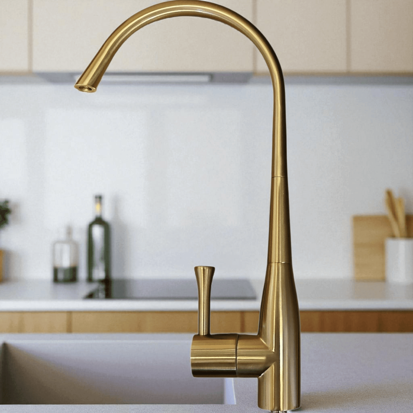 Puroflo FLR-668BSG Filtered Water Faucet Finished Brushed Gold PuroFlo Designer Model-575 Non Air-Gap PureGen 