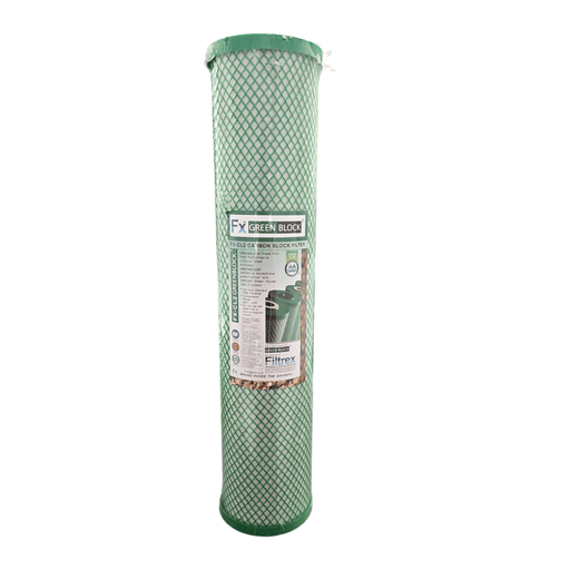 Filtrex FXB20CL2 10M Green Block 20"x 4.5" Carbon Block Water Filter Green Carbon Filter | 4.5"x 20" Filtrex 1 Pack