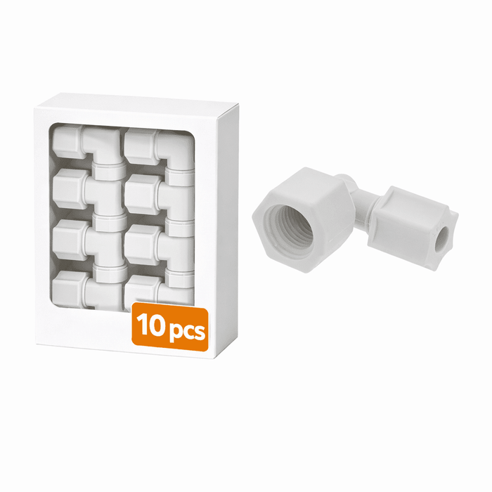 Jaco 45-6-4-N-O - Nylon Female Elbow 3/8" OD Tube x 1/4" FPT (4564NO) Nylon Female Elbow Connector Jaco 10-Pack 
