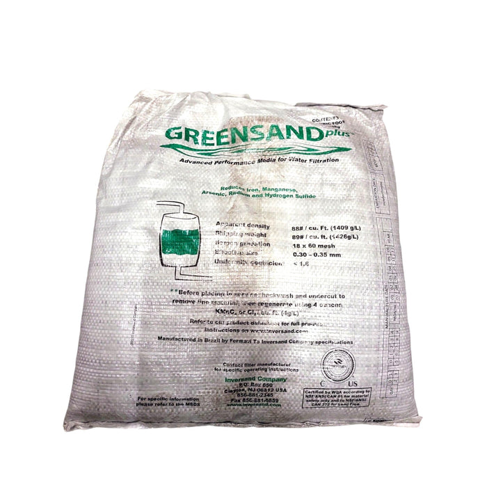 Greensand Media for Water Filtration to Remove Iron, Manganese ,0.5 cu.ft. Greensand Removes|Iron|Manganese GreenSand-Plus 