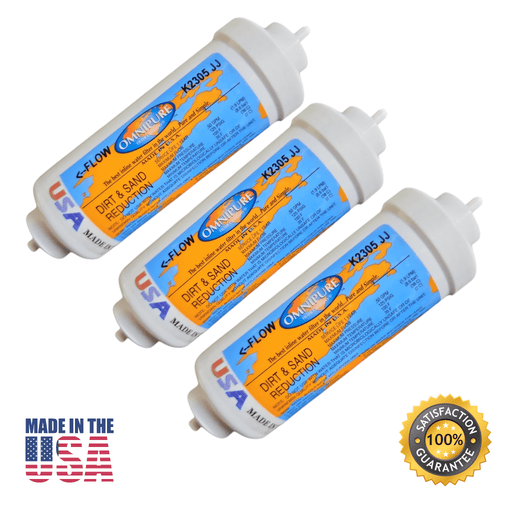Omnipure K2305-JJ Dirt & Sand Reduction 6"x 2" for 1/4" QC Omnipure 6"Dirt & Sand Reduction Omnipure 3 Pack 
