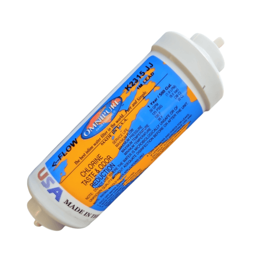 Omnipure K2315-JJ Inline 1M Lead Removal 6" x 2" Postfilter 1/4" Tube Omnipure 6" Chlorine Taste Reduction Omnipure 1 Pack 