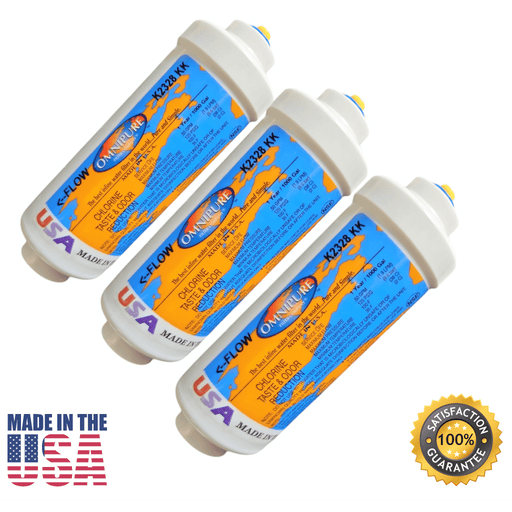 Omnipure K2328-KK Carbon filter for Chlorine and Taste 6"x 2" for 3/8" QC Omnipure 6" Chlorine Taste Reduction Omnipure 3 Pack 