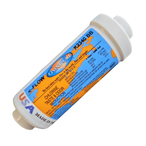 Omnipure K2340-BB Carbon filter for Chlorine and Taste 6"x 2" for 1/4" FPT 6" Chlorine Taste Reduction 1/4" FPT to 3/8" FPT Omnipure 1 Pack 