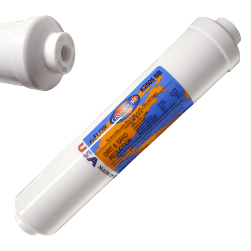 Omnipure K2505-BB Dirt & Sand Reduction 10"x 2" for 1/4" NPT Dirt & Sand Removal 1/4"FPT Omnipure 1 Pack
