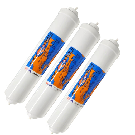 Omnipure K2520-P-JJ Phosphate water filter for Icemaker Scale Inhibitor - 10 x 2 1/4" Quick Connect GAC|Phosphate|Chlorine Scale Inhibitor 1/4" QC Omnipure 3 Pack 