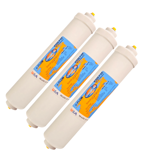 Omnipure K2520-P KK Phosphate water filter for Icemaker Scale Inhibitor - 10 x 2 3/8" Quick Connect GAC|Phosphate|Chlorine Scale Inhibitor 3/8" QC Omnipure 3 Pack 