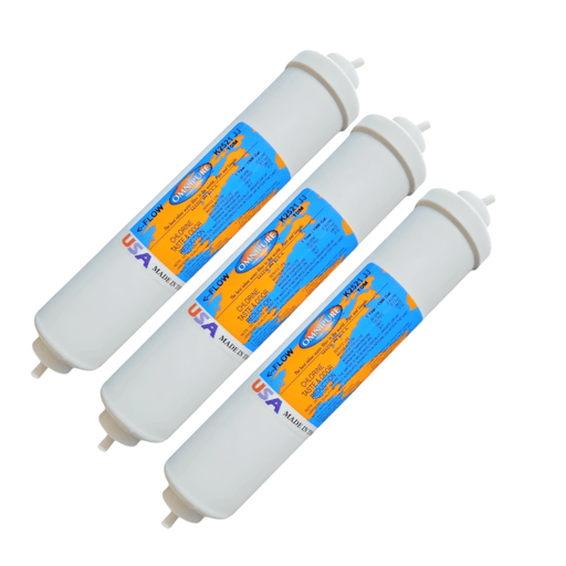 Omnipure K2521-JJ Inline GAC 10" x 2" Postfilter 1/4"QC GAC| Chlorine Removal 1/4"QC Omnipure 3 Pack 